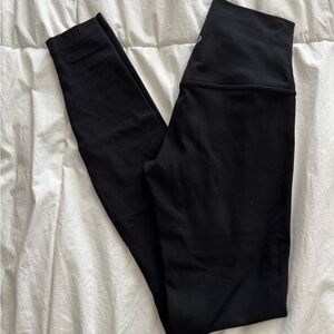 Lululemon black ribbed align 25 inseam